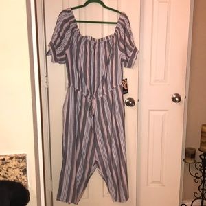 Ladies Striped Jumpsuit